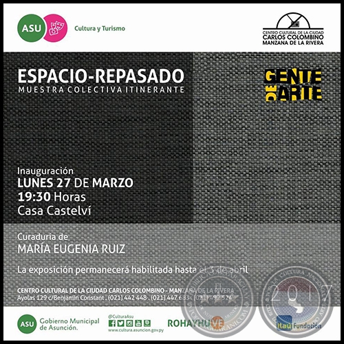 ESPACIO-REPASADO - Muestra Colectiva Itinerante - Artista Eneide Boneu - Lunes 27 de Marzo de 2017